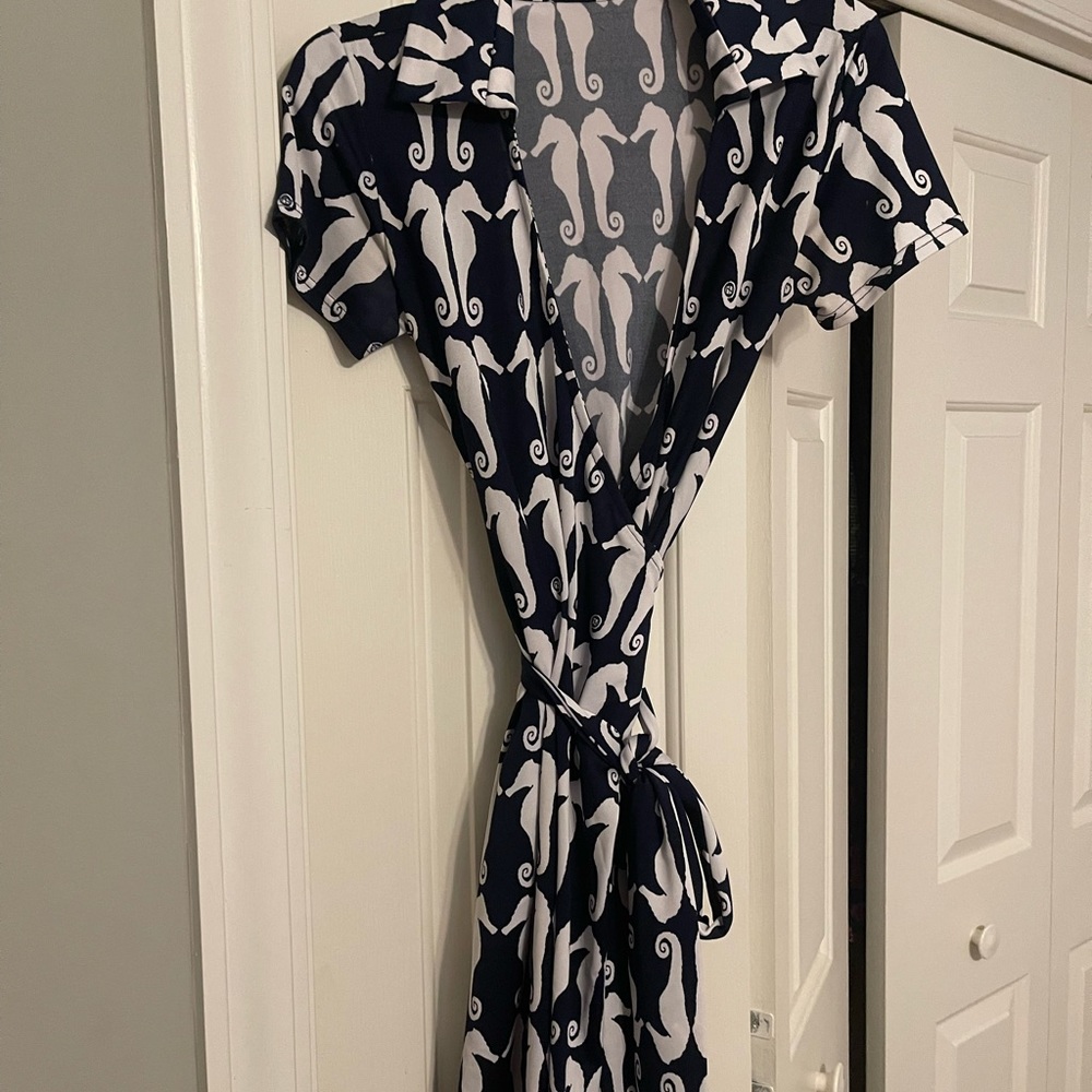 Tracy Negoshian Seahorse wrap dress